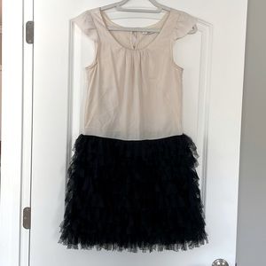 Chic Gap Cocktail Dress with Textured Skirt